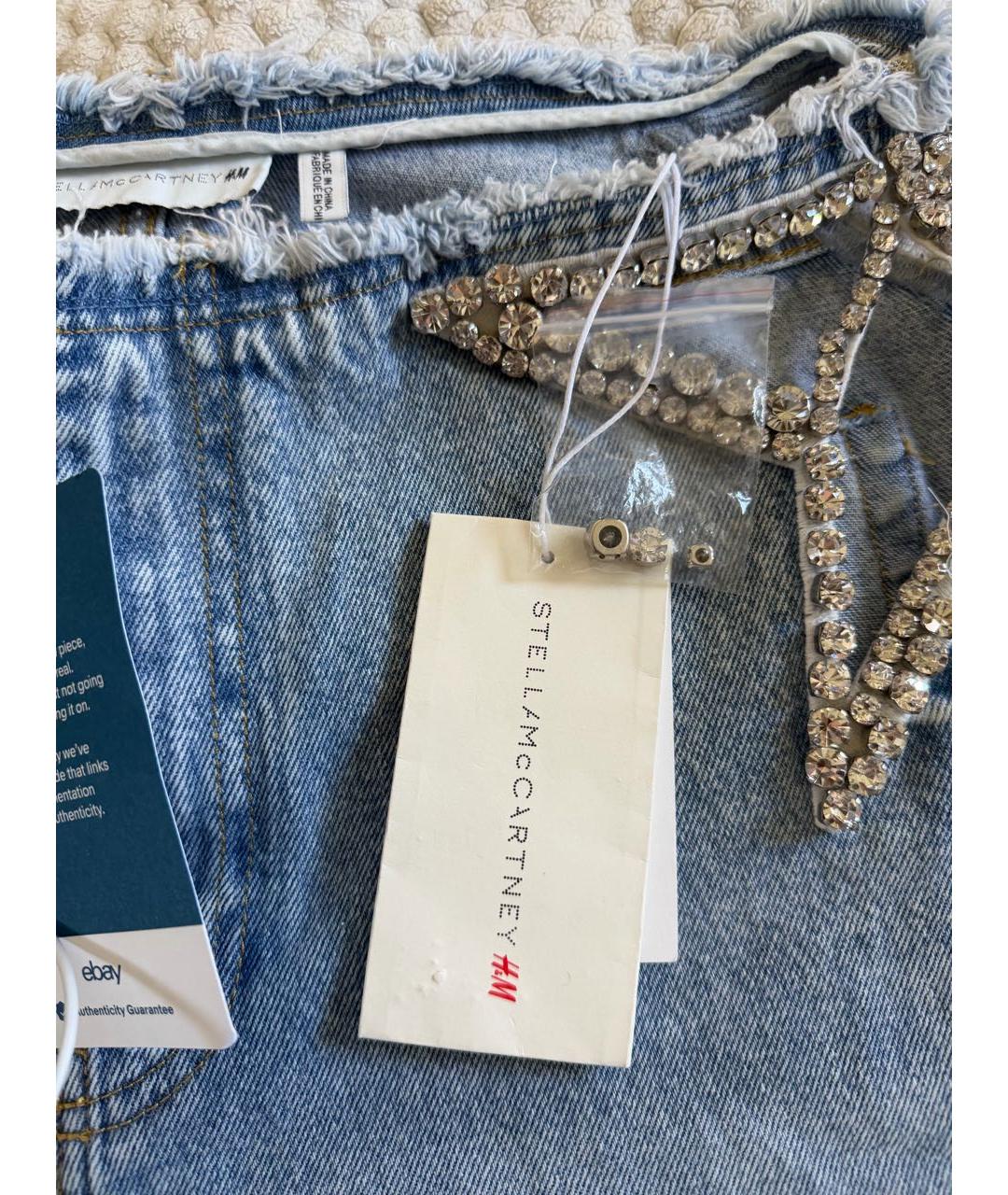 STELLA MCCARTNEY Голубые хлопковые прямые джинсы, фото 4