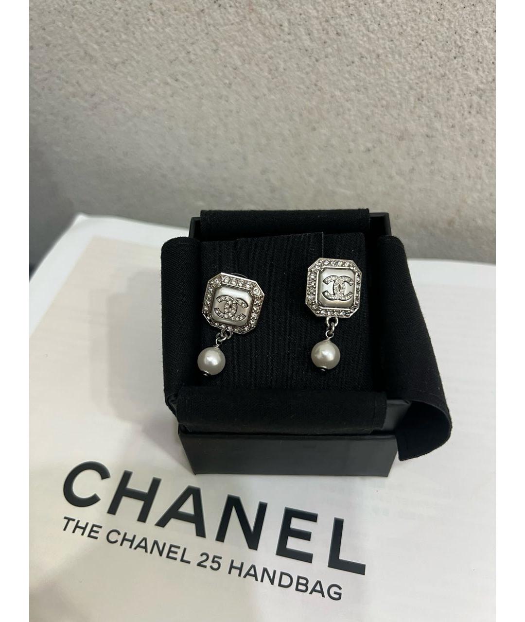 CHANEL Серебряные серьги, фото 2