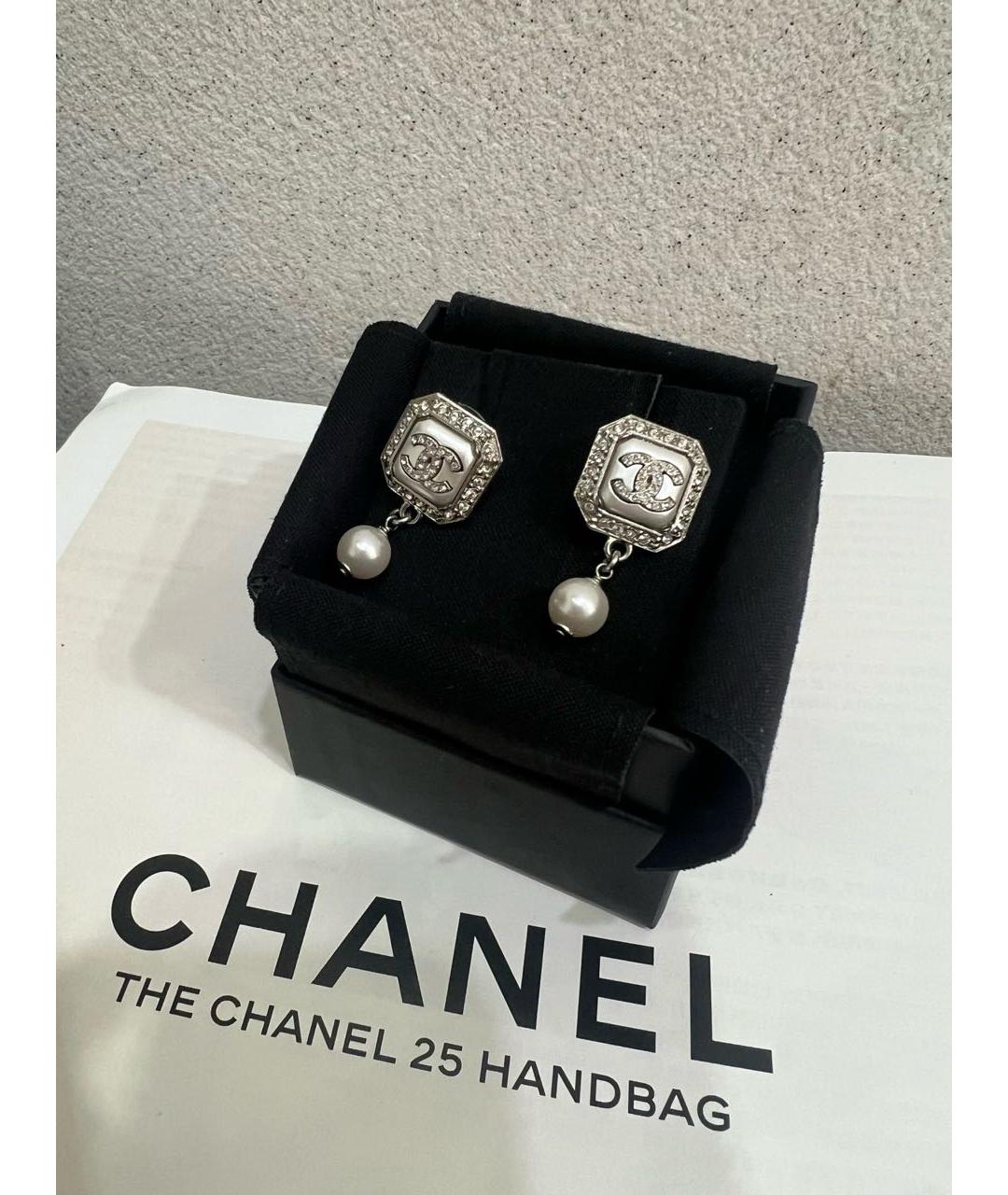 CHANEL Серебряные серьги, фото 4