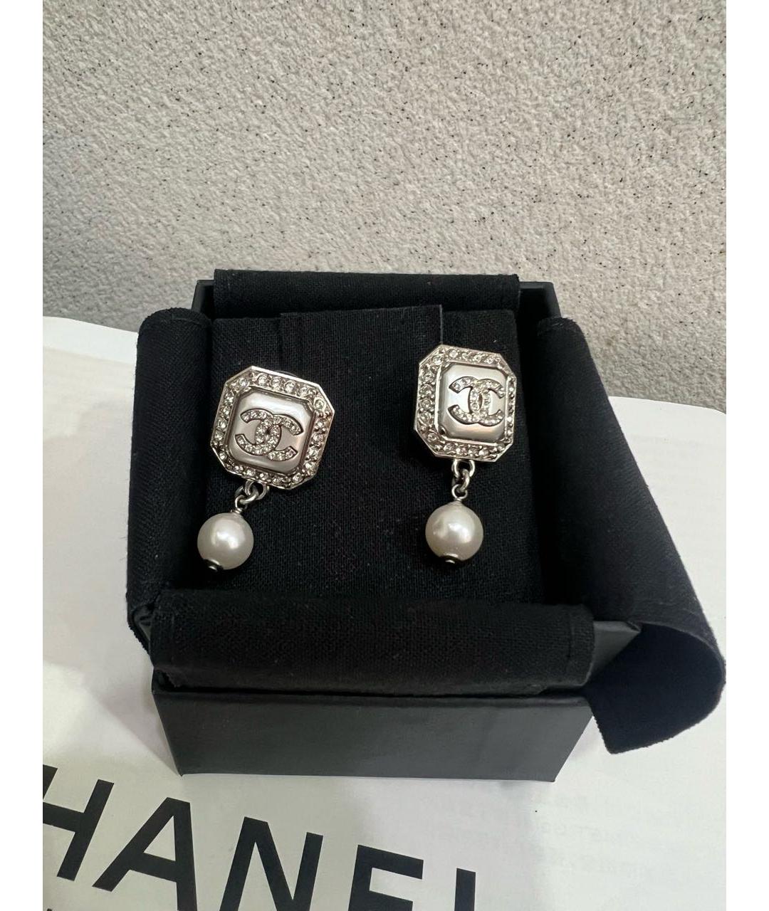 CHANEL Серебряные серьги, фото 3