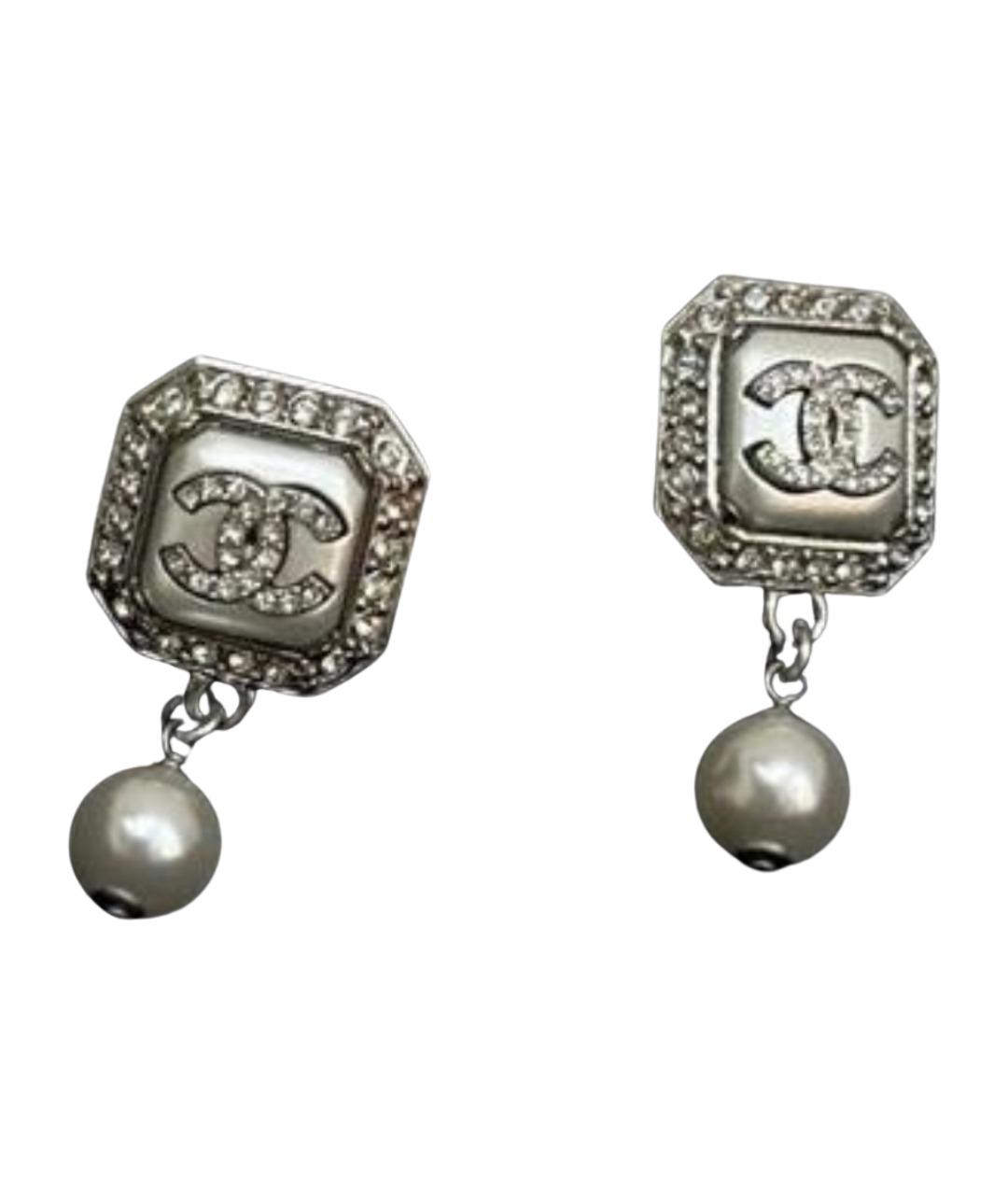 CHANEL Серебряные серьги, фото 1