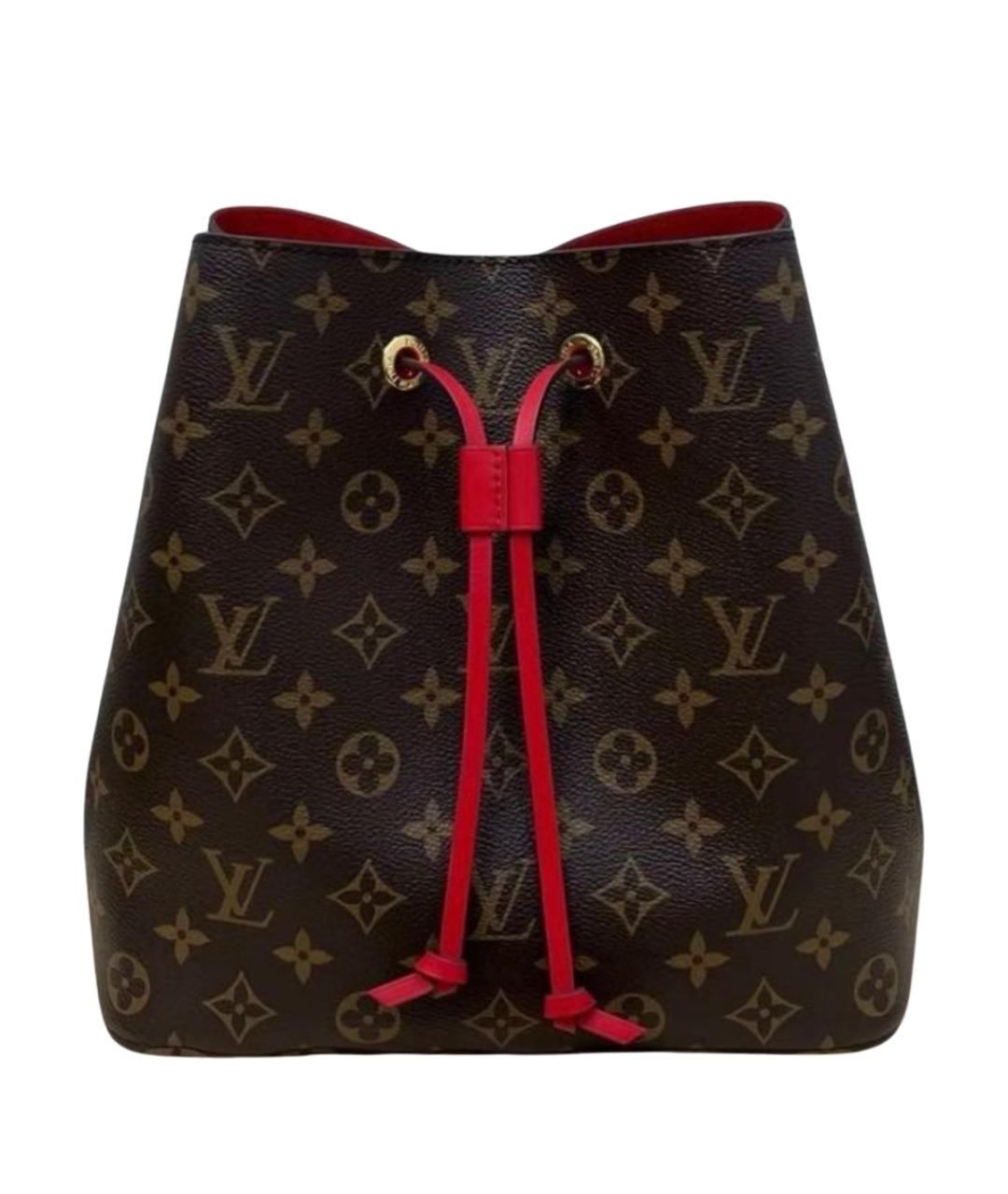 LOUIS VUITTON Красная сумка тоут из канвы, фото 1
