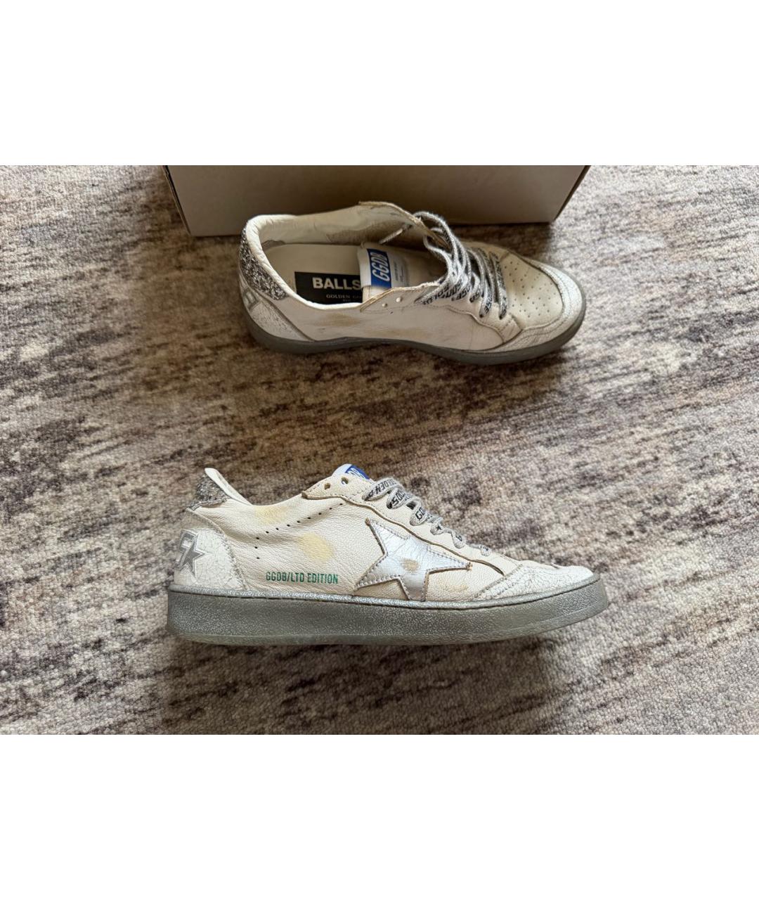 GOLDEN GOOSE Белые кожаные кеды, фото 6