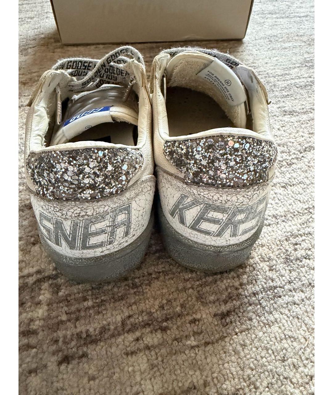 GOLDEN GOOSE Белые кожаные кеды, фото 4