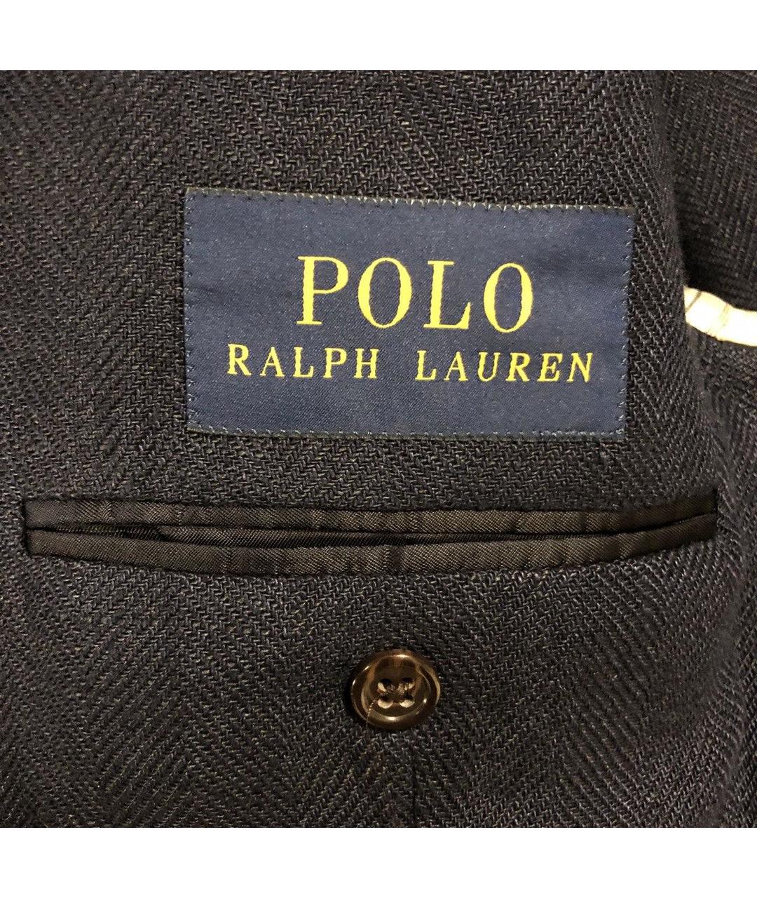 POLO RALPH LAUREN Синий льняной пиджак, фото 4