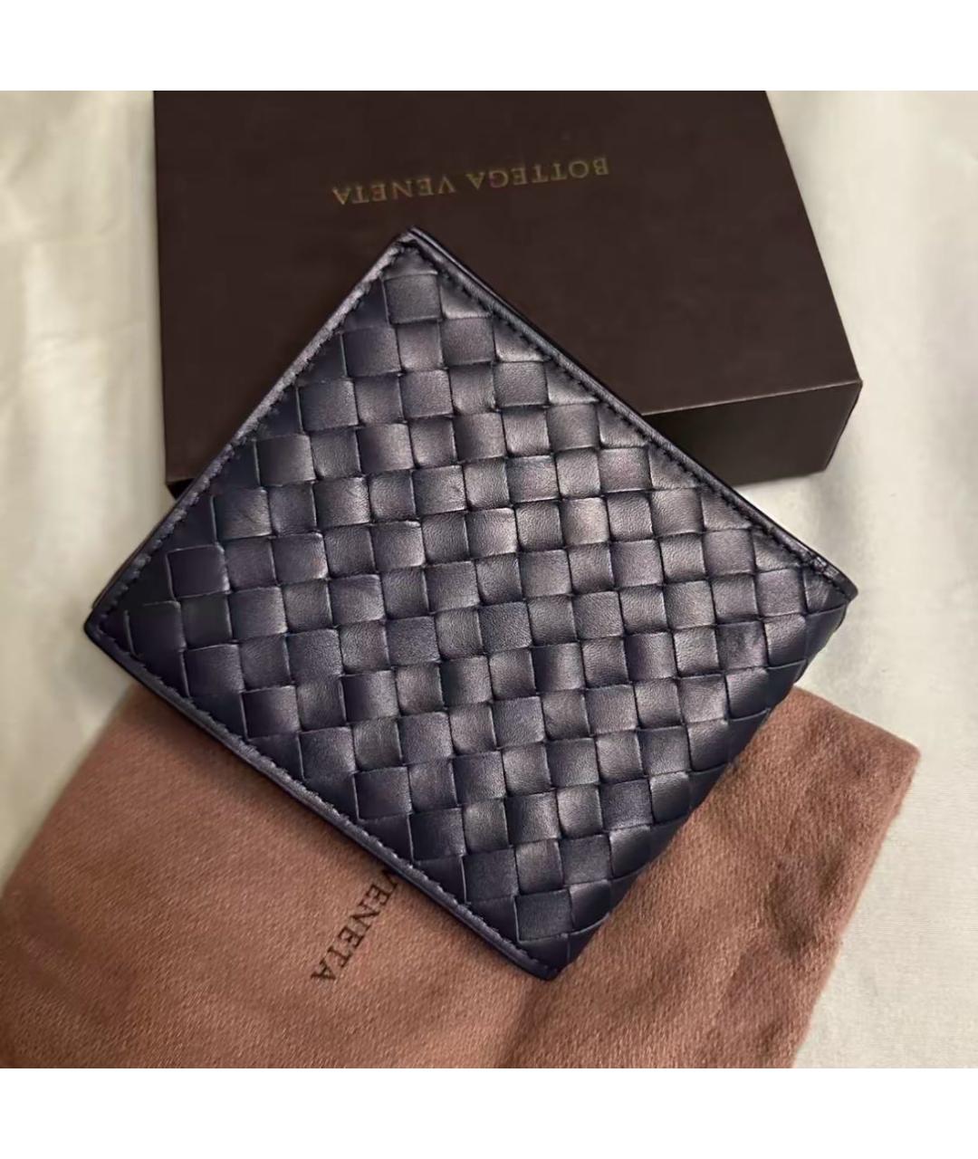 BOTTEGA VENETA Черный кожаный кошелек, фото 3