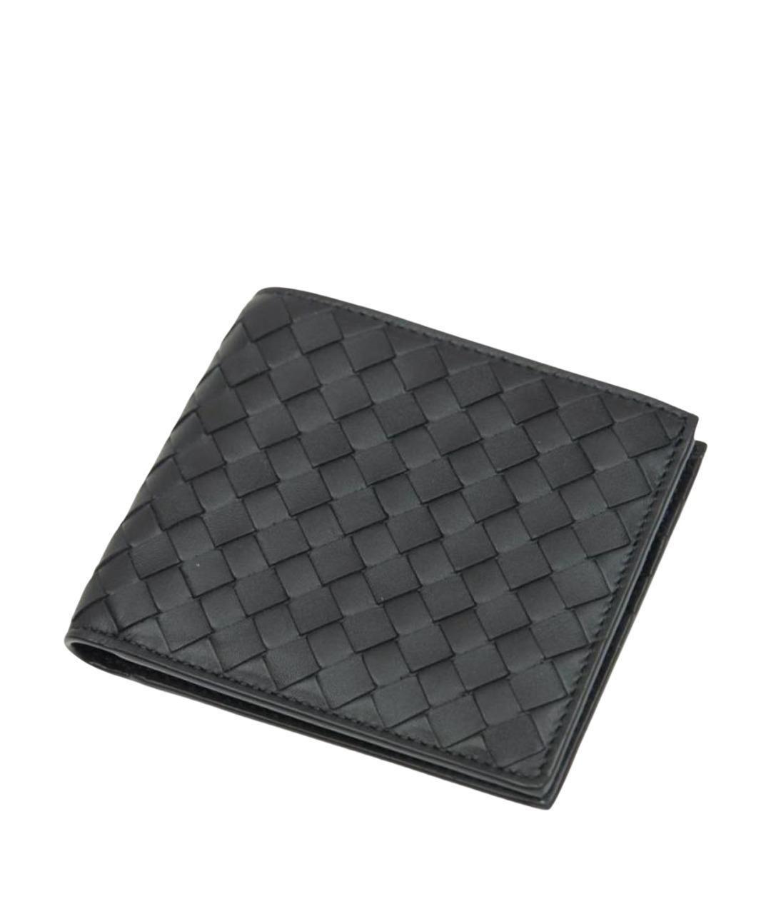 BOTTEGA VENETA Черный кожаный кошелек, фото 1