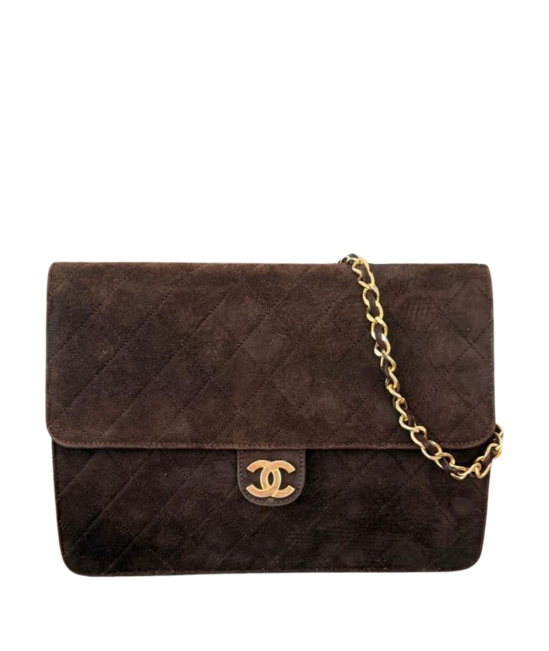 CHANEL Коричневая замшевая сумка через плечо, фото 1