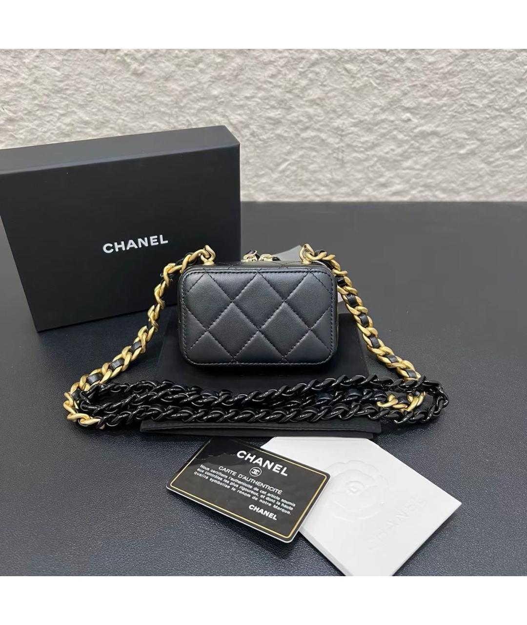 CHANEL Черная кожаная сумка через плечо, фото 2