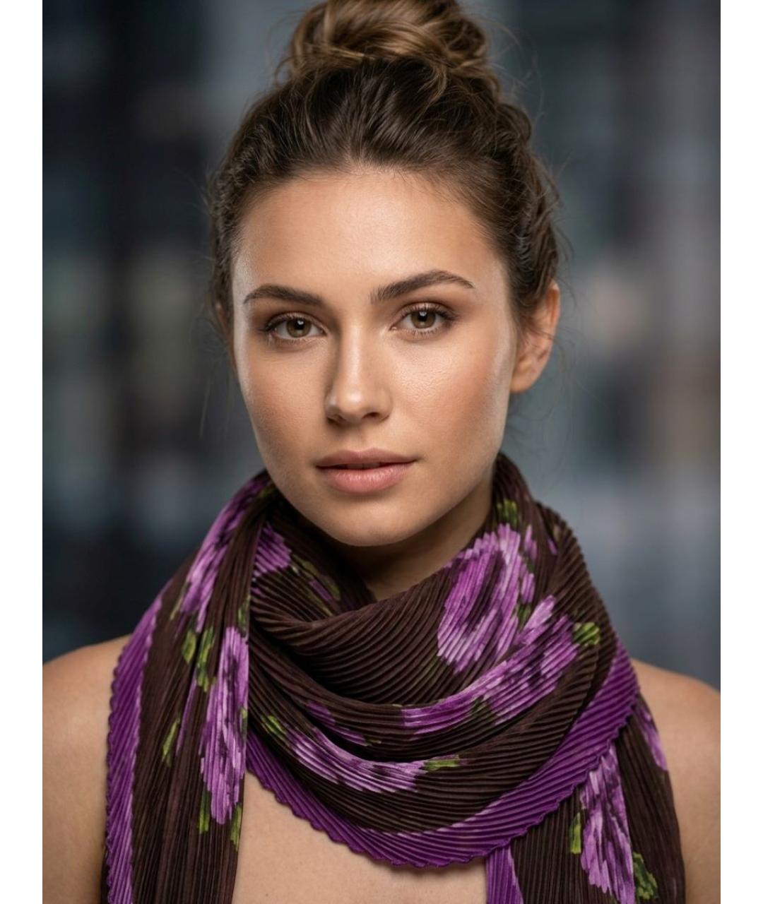 DOLCE&GABBANA Черный шелковый шарф, фото 5