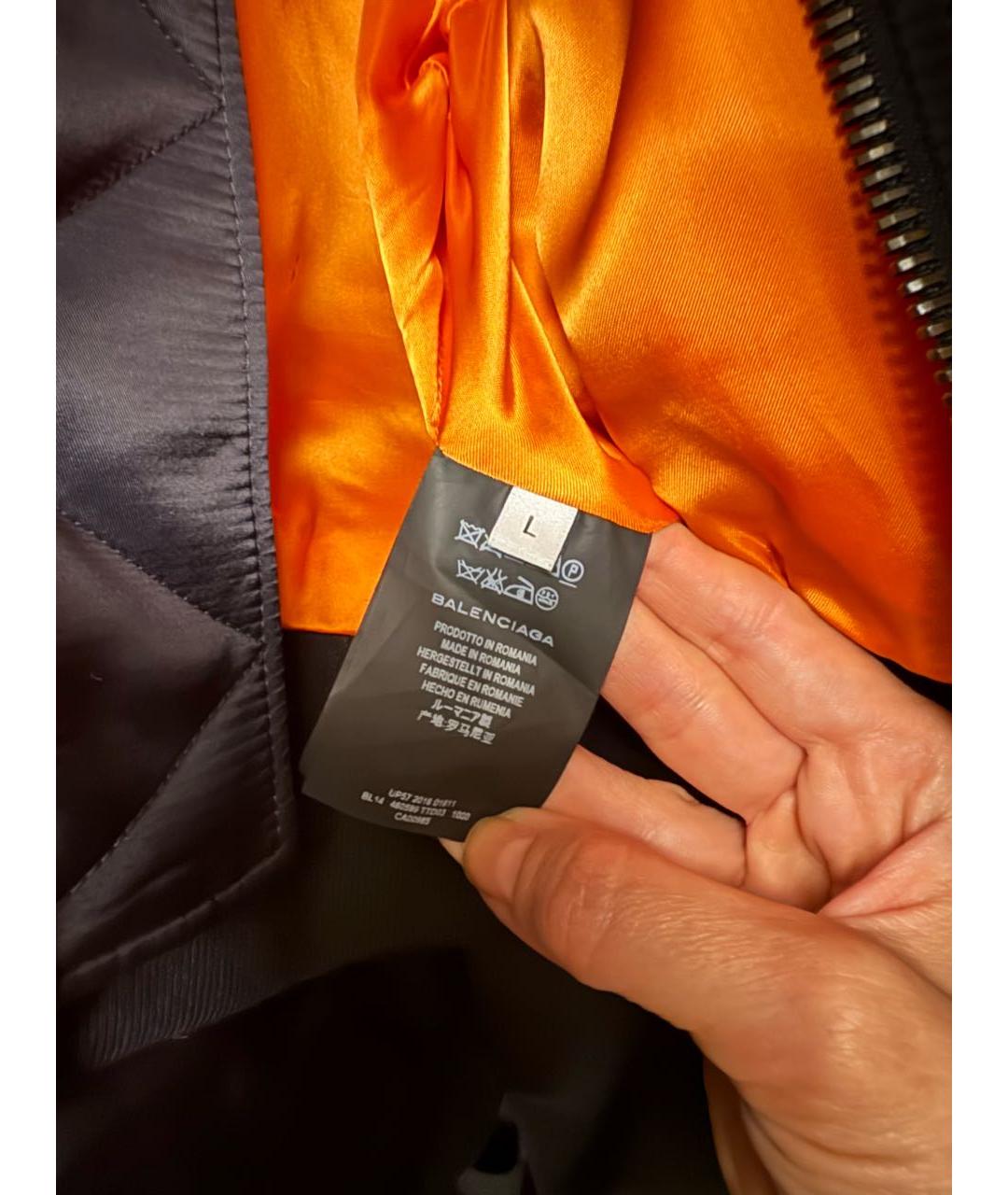 BALENCIAGA Черная полиэстеровая куртка, фото 4
