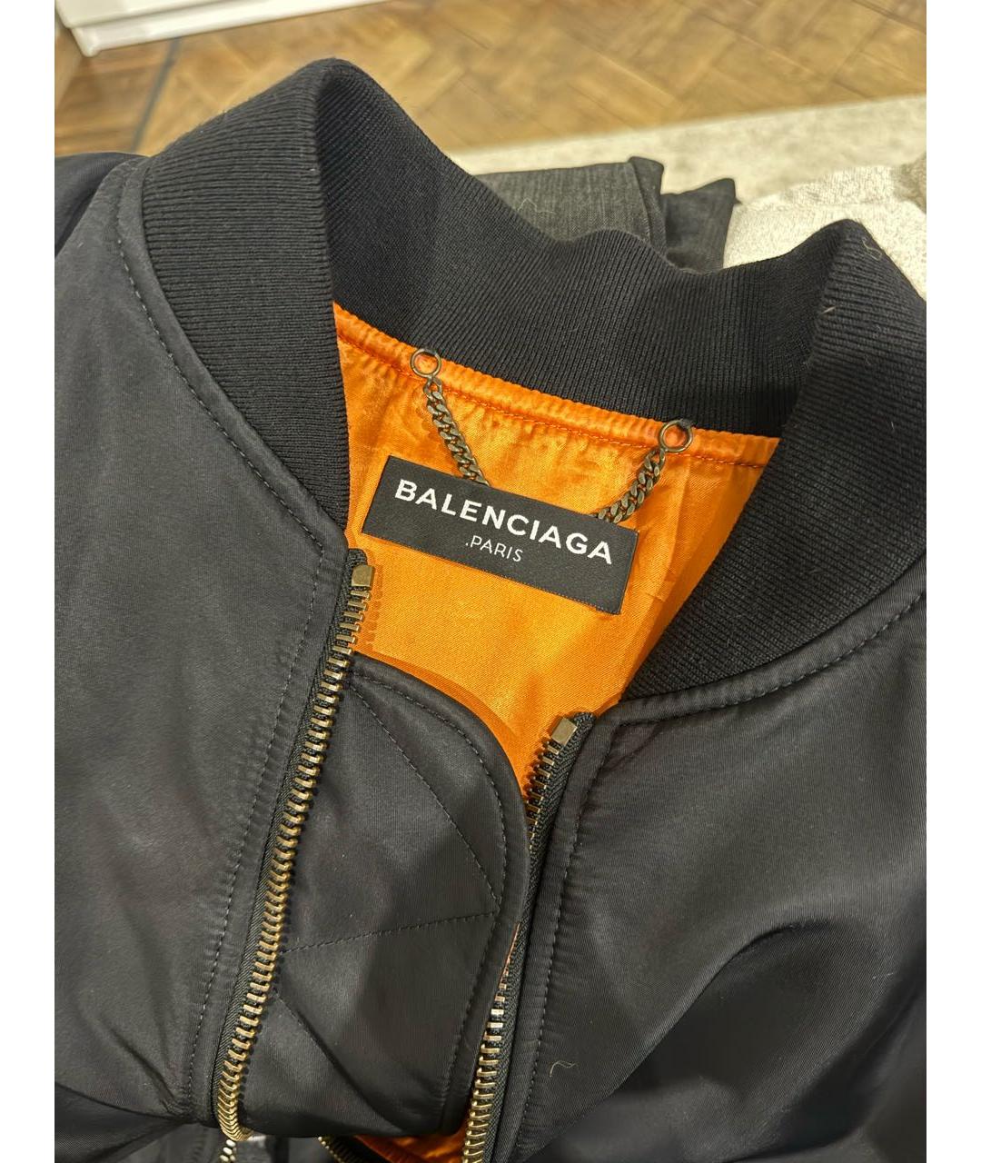BALENCIAGA Черная полиэстеровая куртка, фото 3