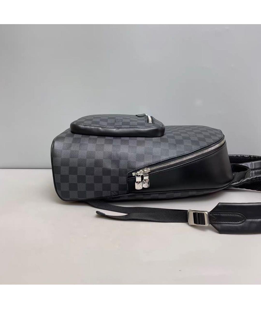 LOUIS VUITTON Черный рюкзак из канвы, фото 3