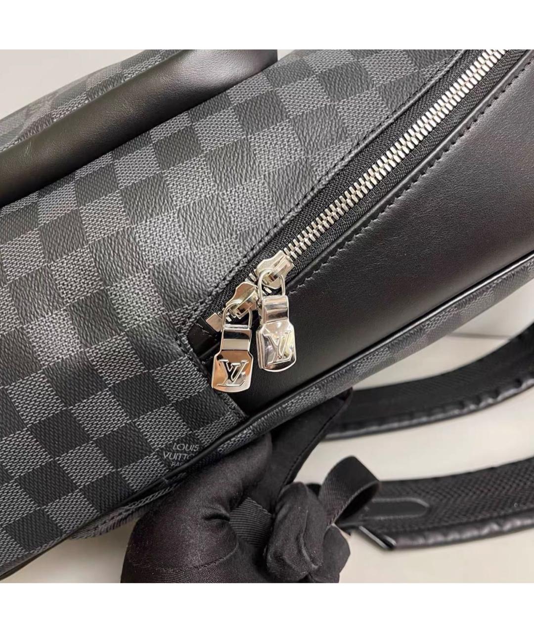 LOUIS VUITTON Черный рюкзак из канвы, фото 7