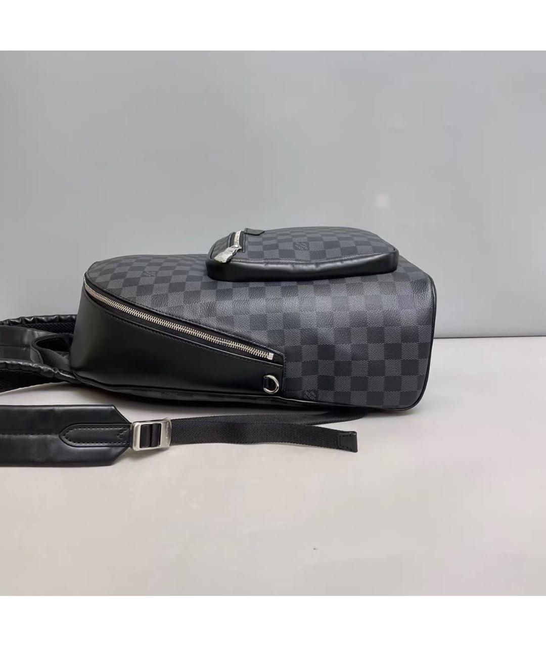 LOUIS VUITTON Черный рюкзак из канвы, фото 4