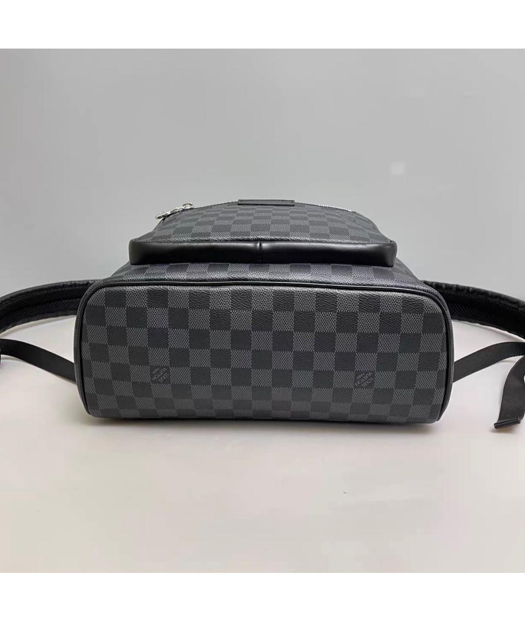 LOUIS VUITTON Черный рюкзак из канвы, фото 5