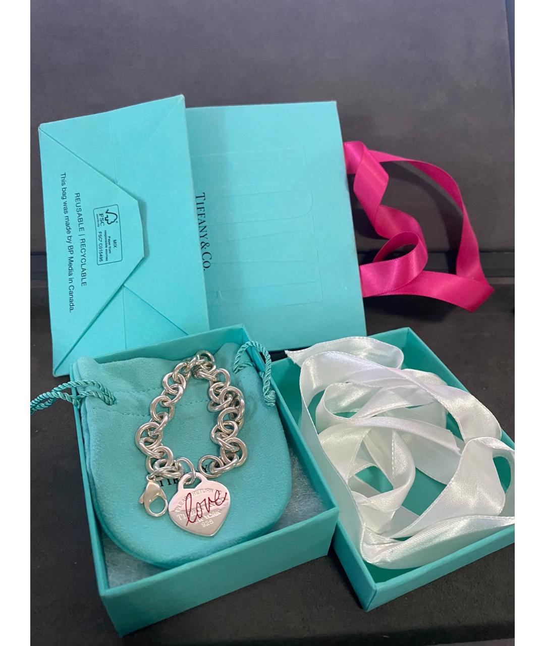 TIFFANY&CO Серебряный серебряный браслет, фото 3