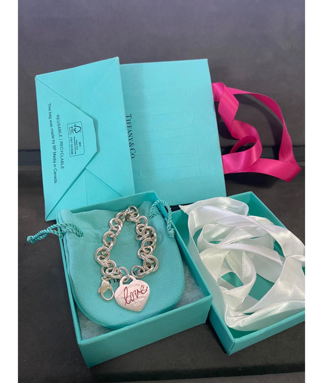 TIFFANY&CO Серебряный серебряный браслет, фото 2