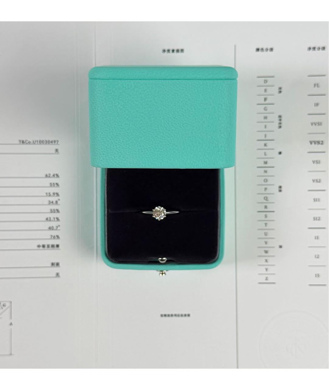 TIFFANY&CO Белое платиновое кольцо, фото 4