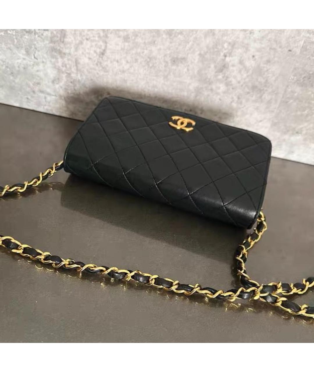 CHANEL Черная кожаная сумка через плечо, фото 3