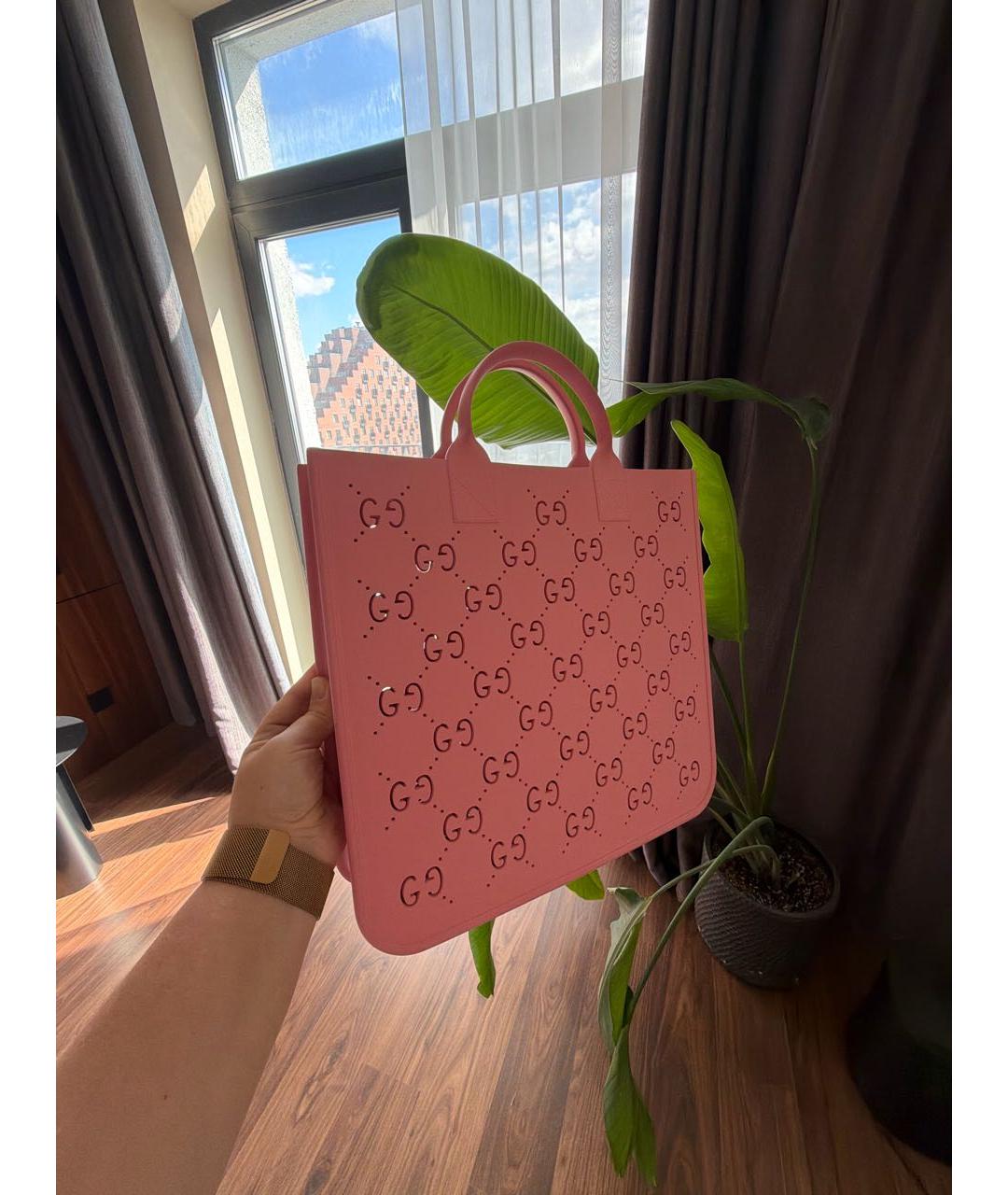 GUCCI Розовая сумка тоут, фото 2