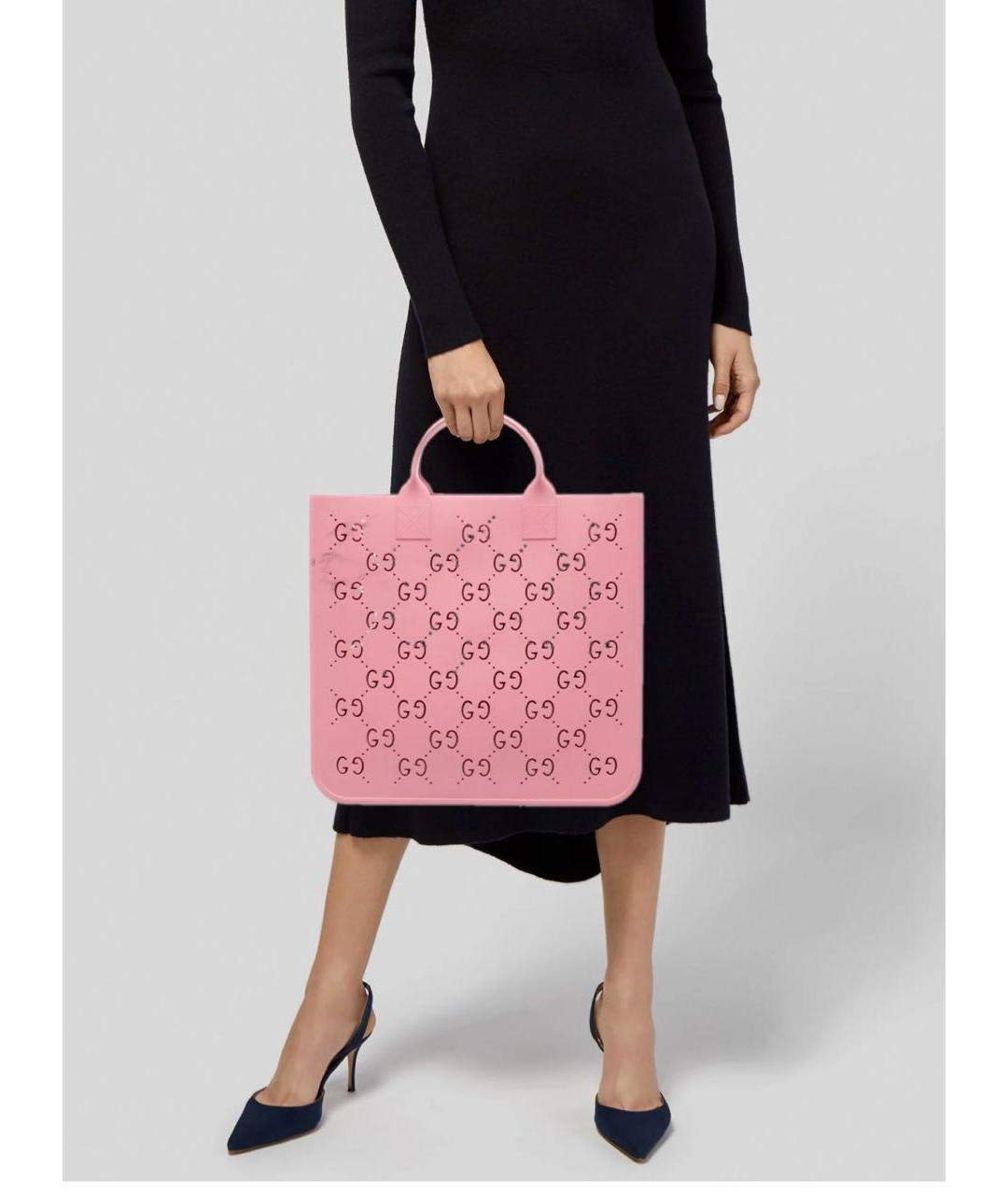 GUCCI Розовая сумка тоут, фото 6