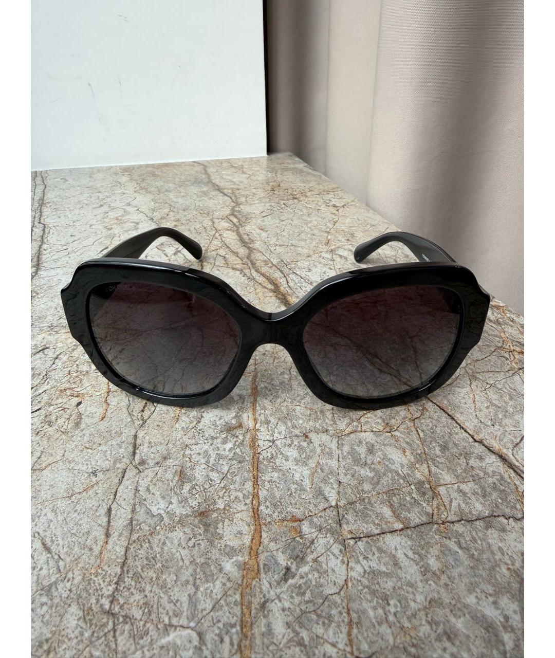CHANEL Черные пластиковые солнцезащитные очки, фото 8