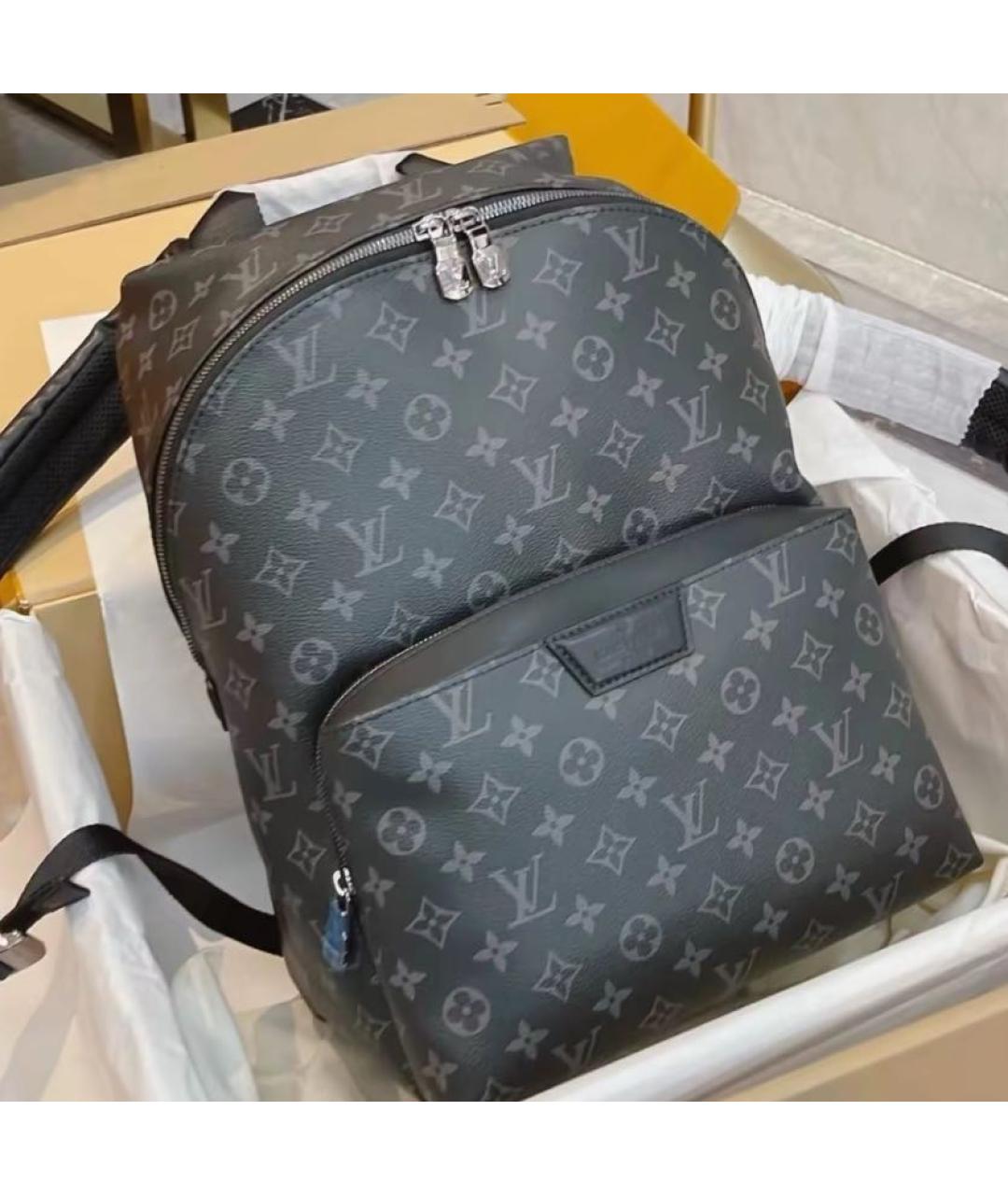 LOUIS VUITTON Черный рюкзак из канвы, фото 3