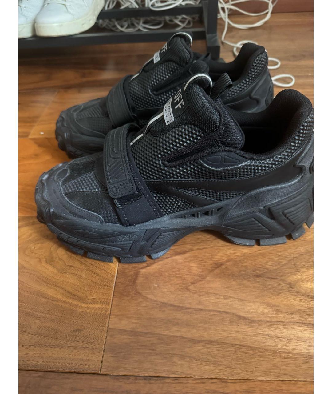 OFF-WHITE Черные резиновые высокие кроссовки / кеды, фото 5