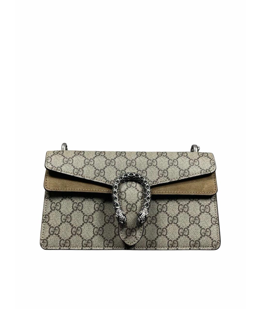 GUCCI Бежевая сумка через плечо из канвы, фото 1