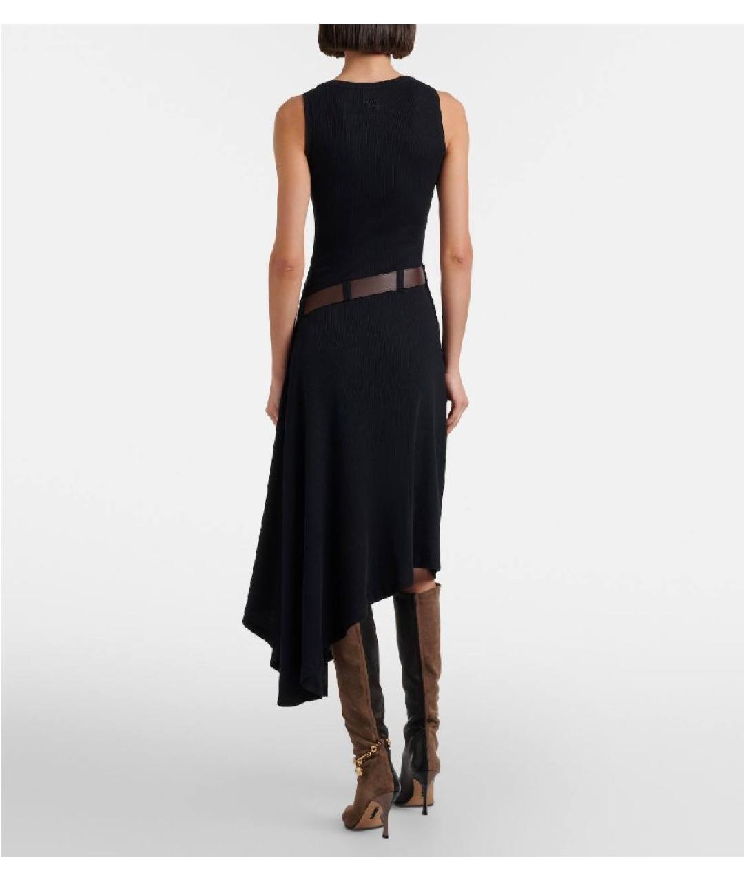 LOEWE Черное хлопковое повседневное платье, фото 4