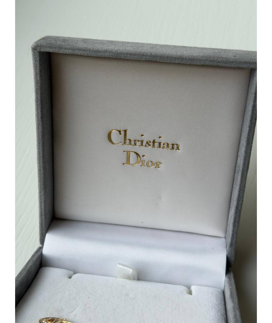 CHRISTIAN DIOR Золотые позолоченные клипсы, фото 4