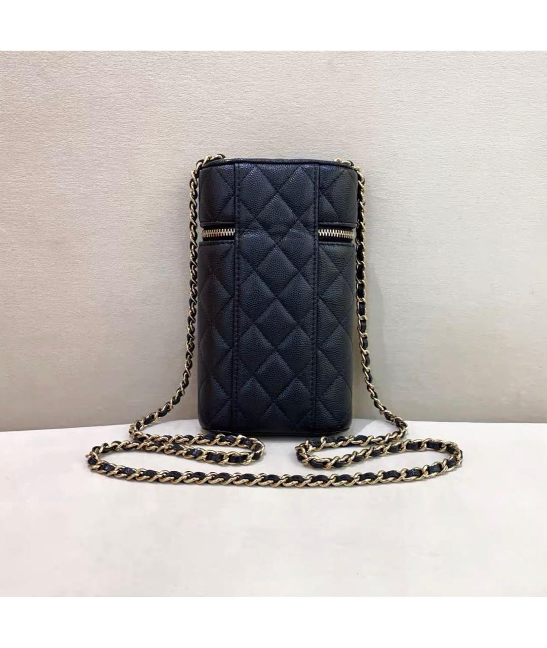 CHANEL Черная кожаная сумка через плечо, фото 2