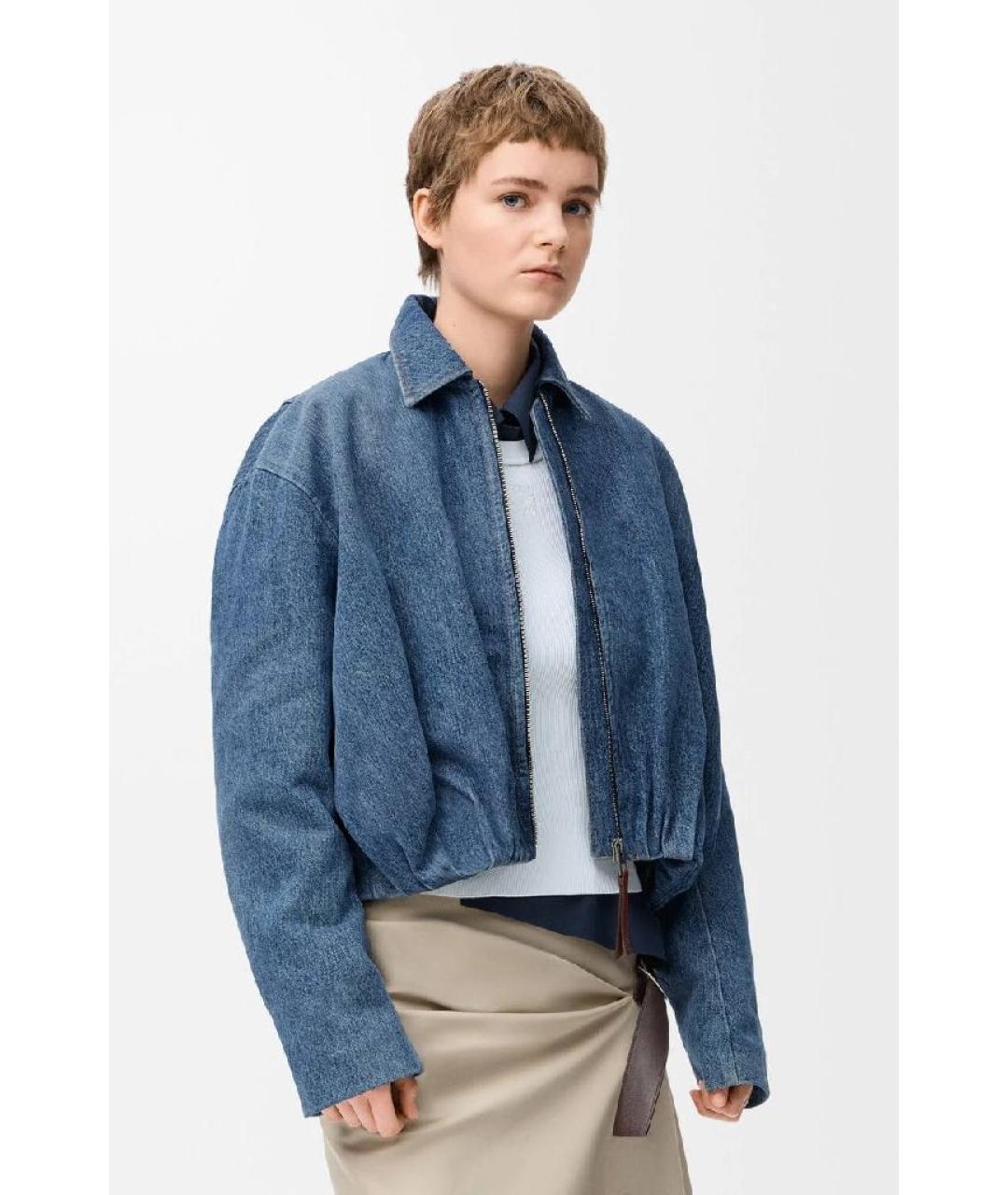 LOEWE Голубая деним куртка, фото 3