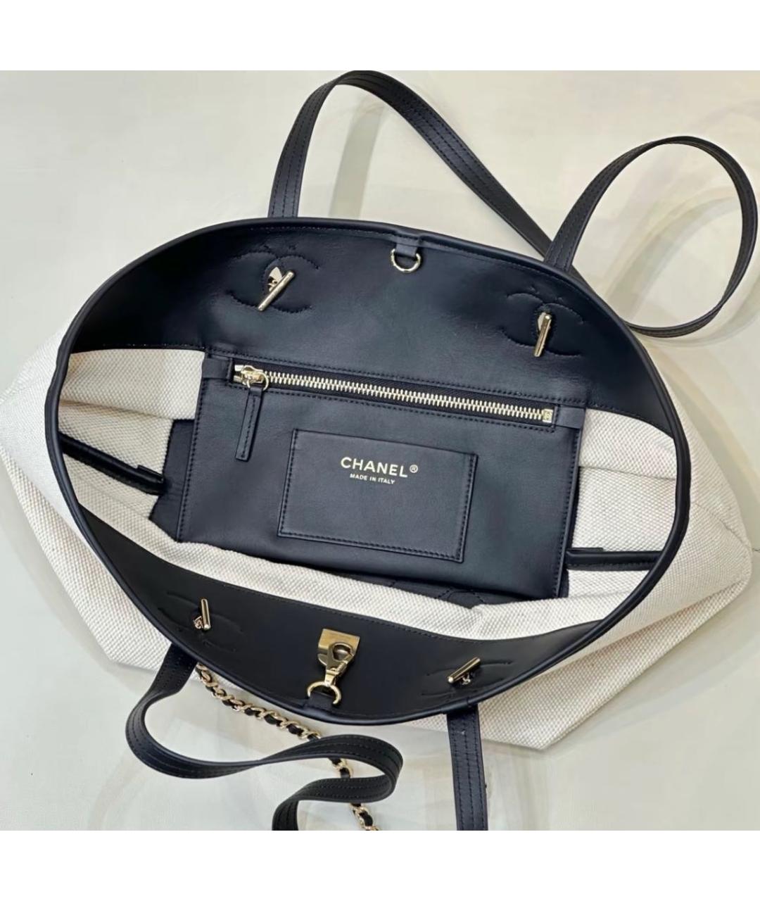 CHANEL Белая сумка тоут, фото 7