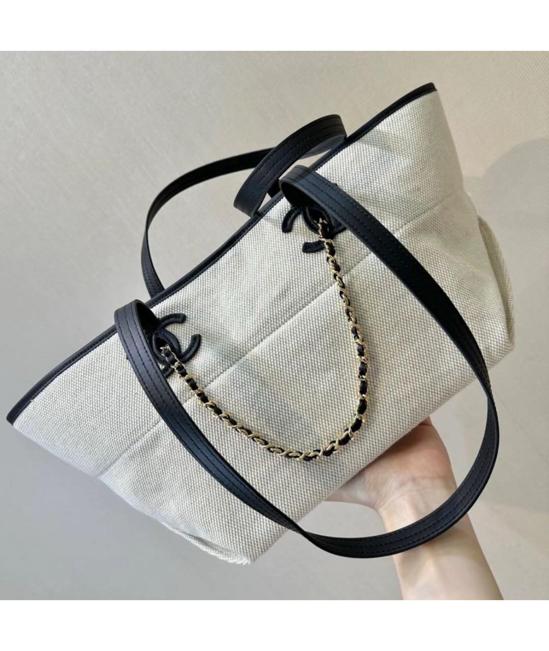 CHANEL Белая сумка тоут, фото 4