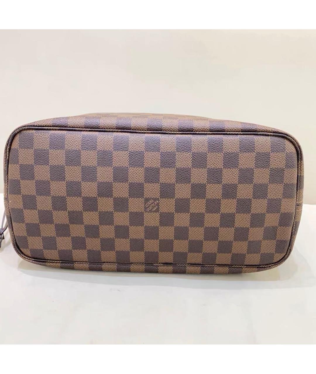 LOUIS VUITTON Коричневая кожаная сумка тоут, фото 6