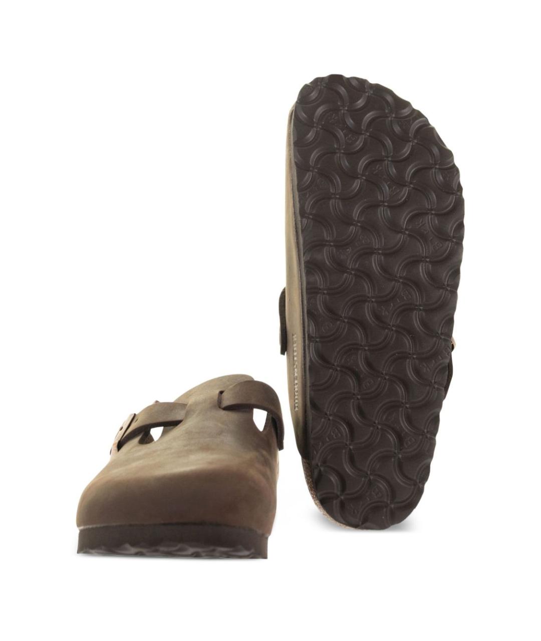 BIRKENSTOCK Коричневые замшевые мюли, фото 4