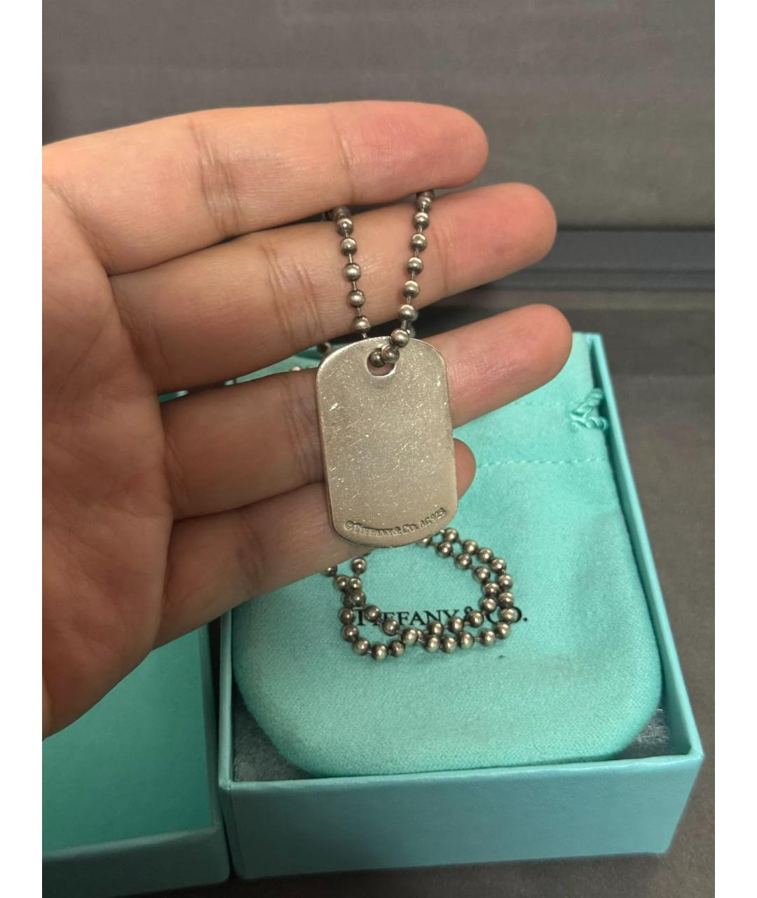 TIFFANY&CO Серебряная серебряная цепочка/подвеска, фото 4