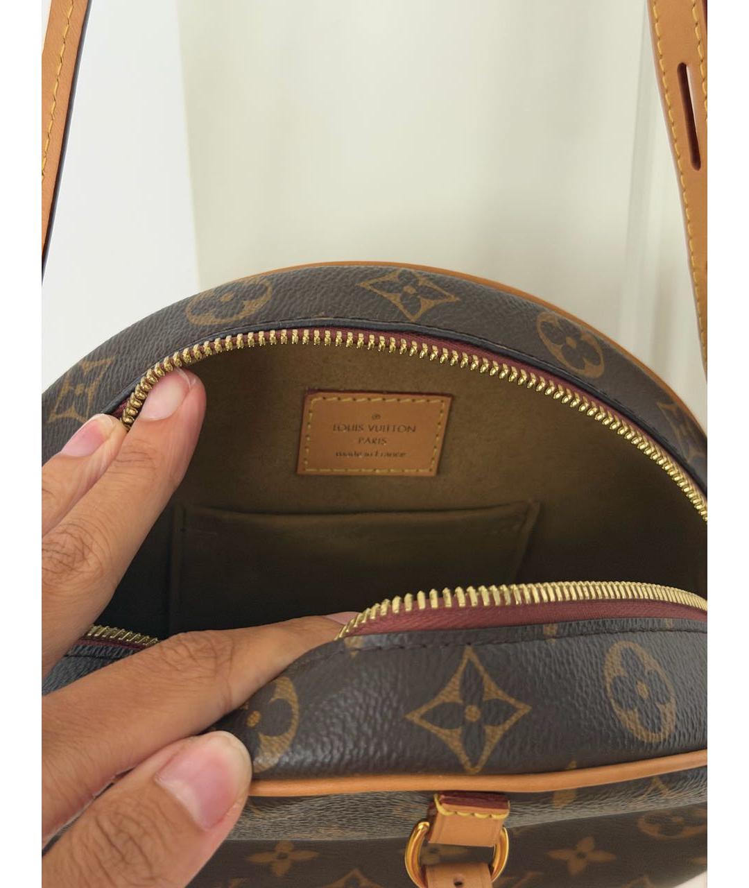 LOUIS VUITTON Коричневая кожаная сумка через плечо, фото 4