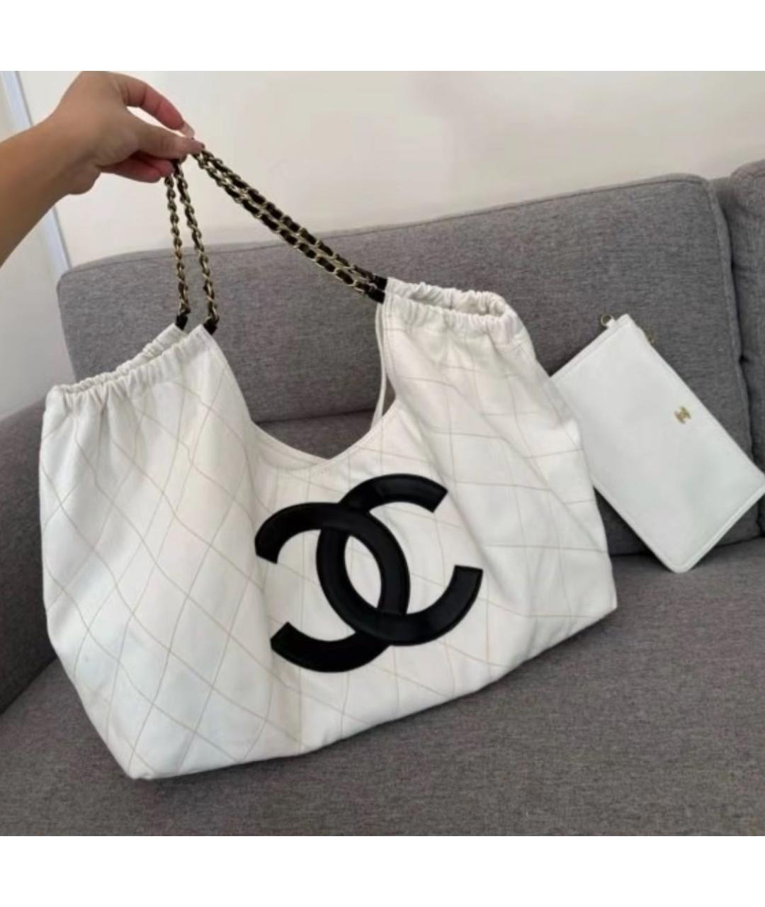 CHANEL Белая сумка тоут, фото 4