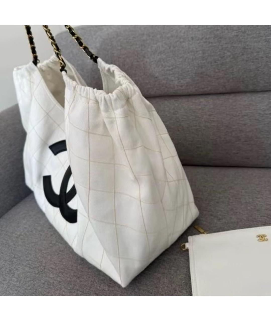 CHANEL Белая сумка тоут, фото 7