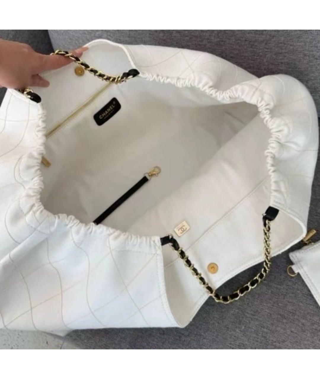 CHANEL Белая сумка тоут, фото 5
