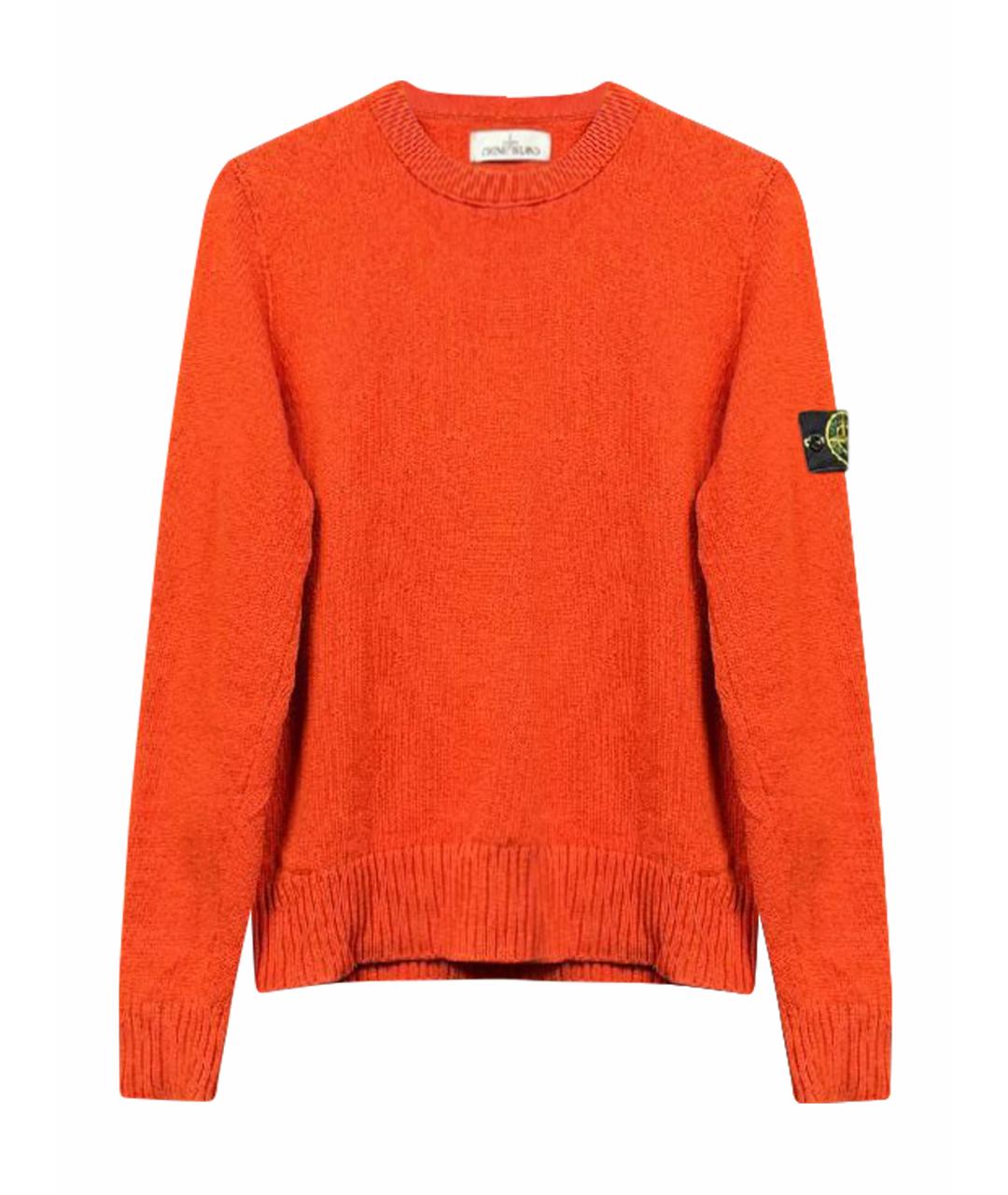 STONE ISLAND Оранжевый шерстяной джемпер / свитер, фото 1