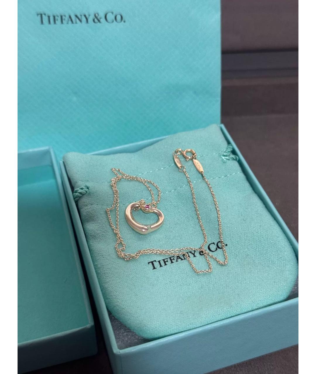 TIFFANY&CO Розовый серебряный кулон, фото 5