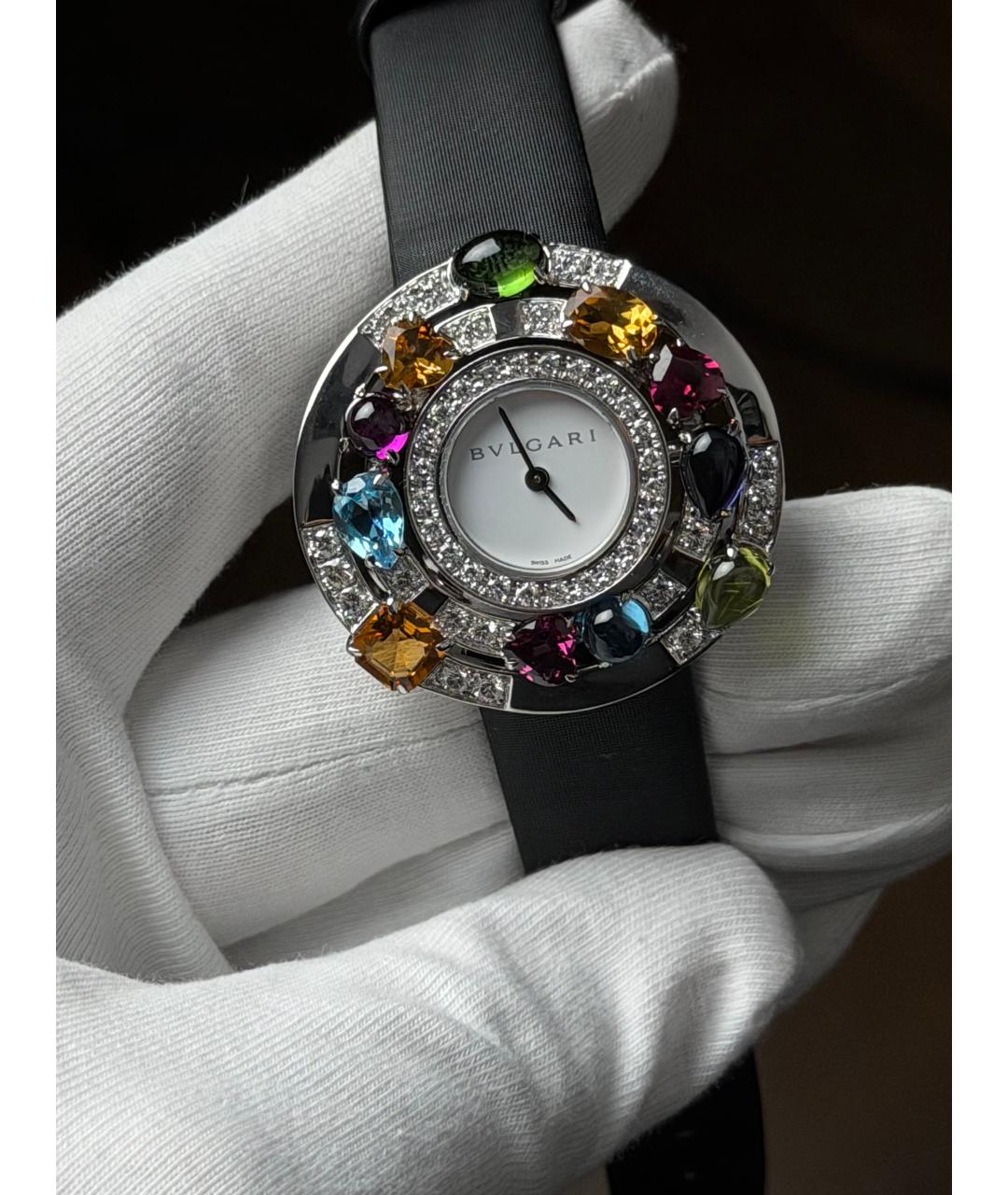 BVLGARI Белые часы из белого золота, фото 2
