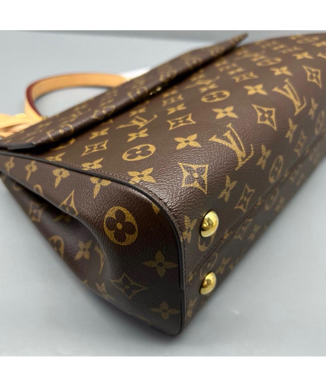 LOUIS VUITTON Коричневая сумка с короткими ручками из канвы, фото 7