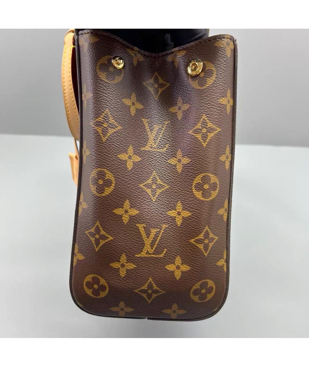 LOUIS VUITTON Коричневая сумка с короткими ручками из канвы, фото 4