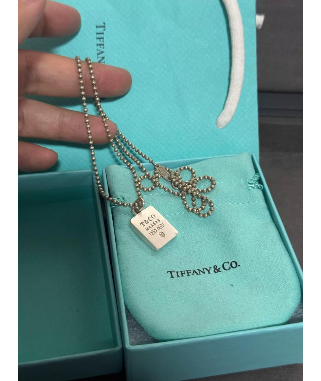 TIFFANY&CO Серебряная серебряная цепочка/подвеска, фото 5