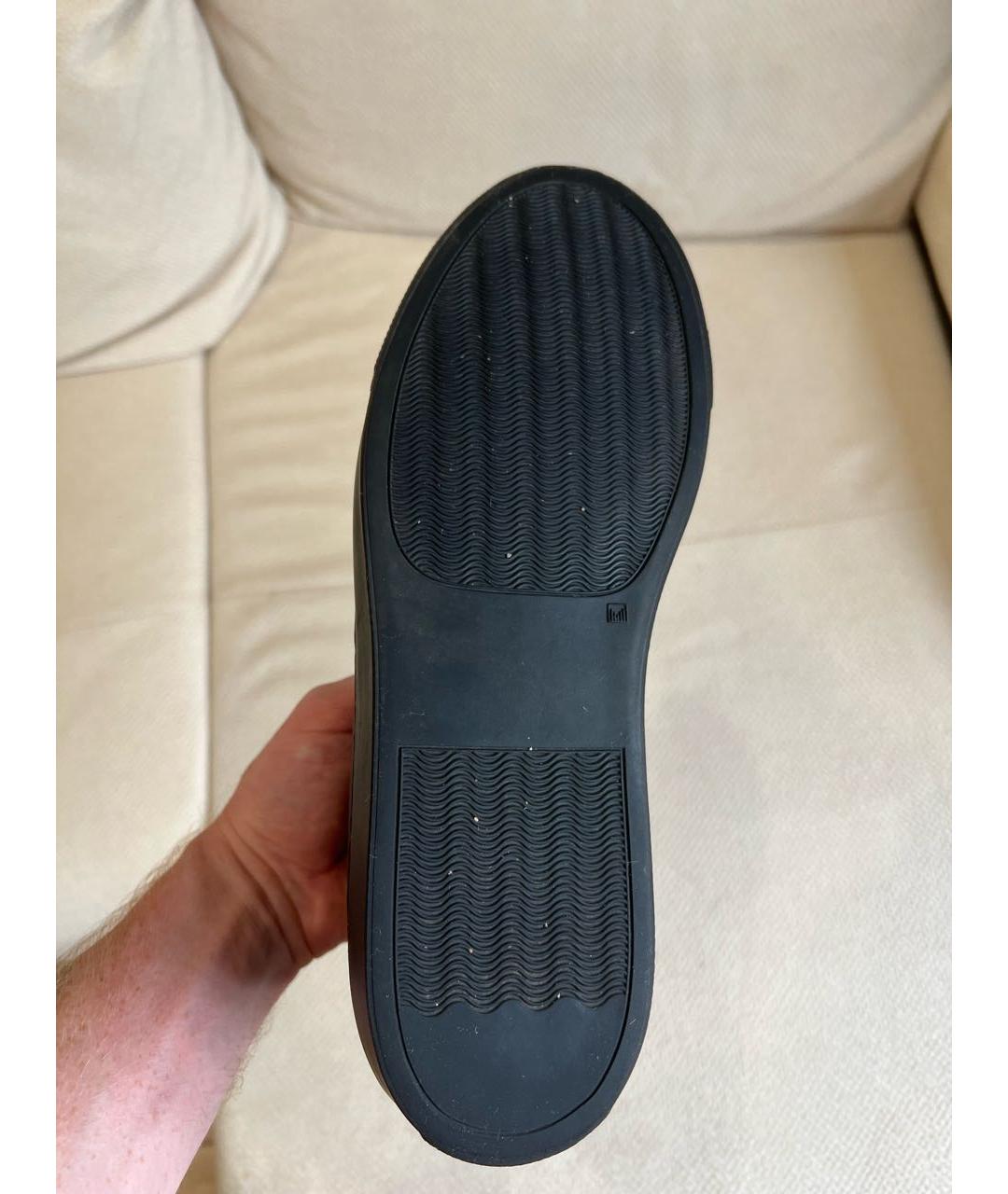 COMMON PROJECTS Черные кожаные высокие кроссовки / кеды, фото 4